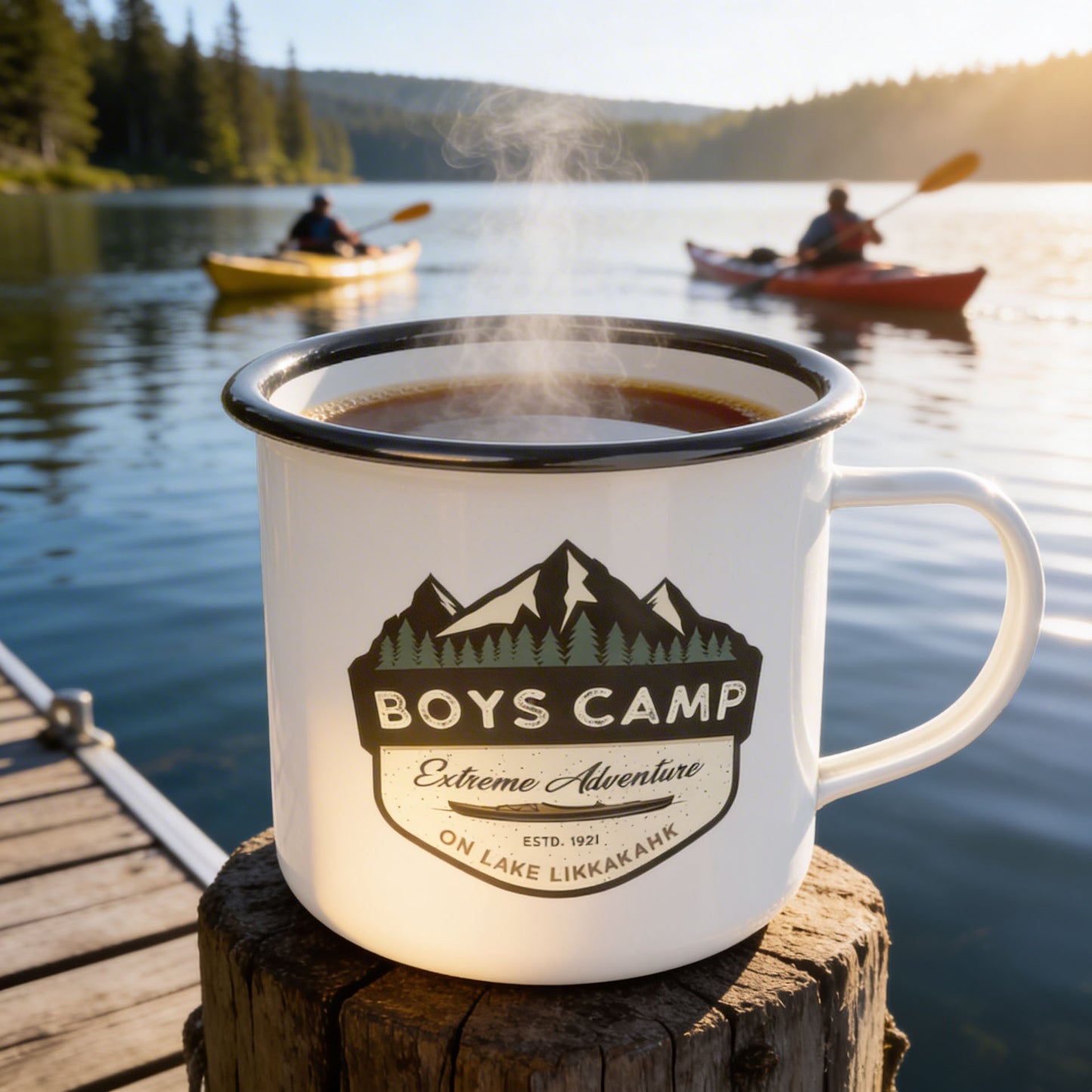 Extreme Adventures Kayak Badge | Enamel Camp Cup